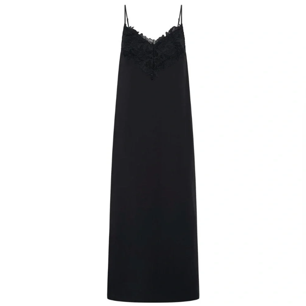 NWOT - Camilla & Marc Black Lace Detail Sable Midi Dress - Picture 5 of 7